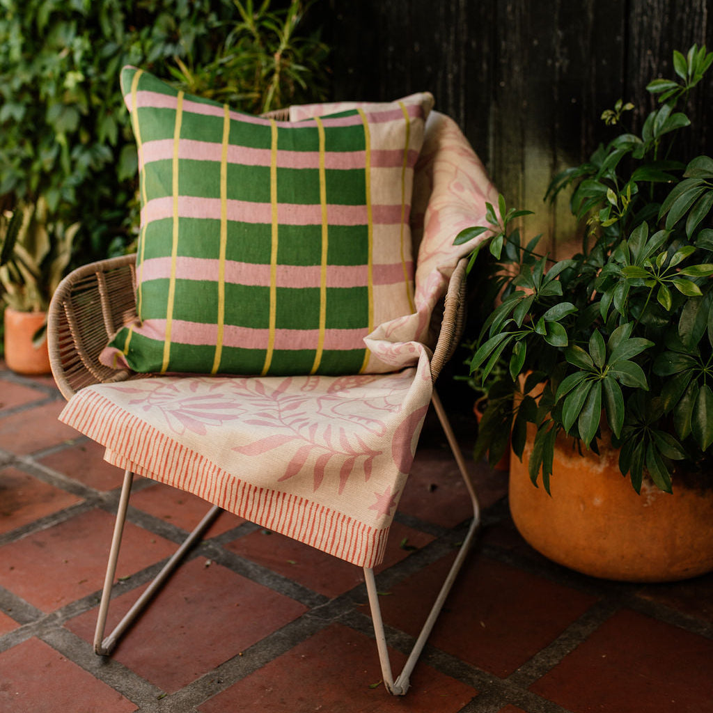 Aperol Maze Cushion - Green