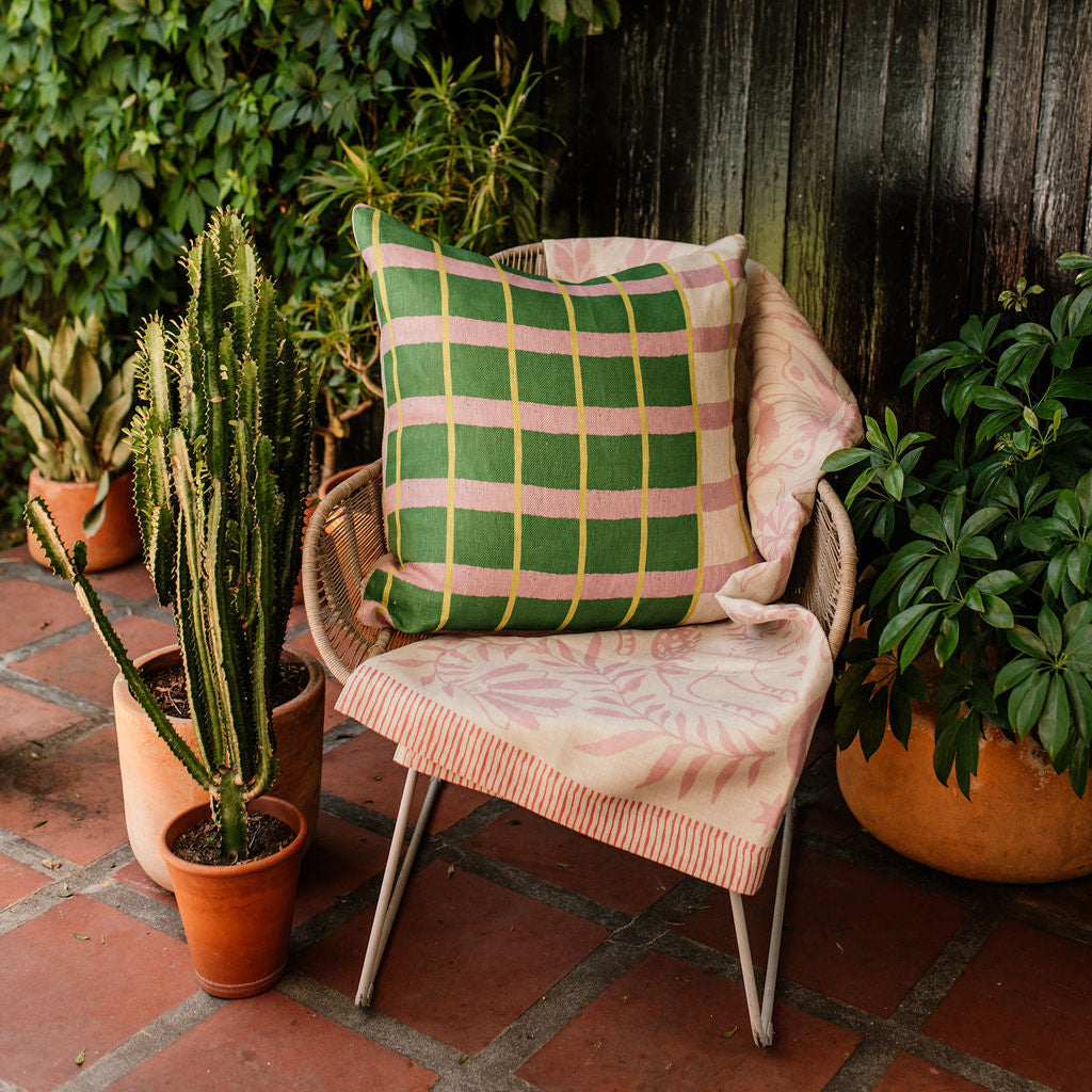 Aperol Maze Cushion - Green