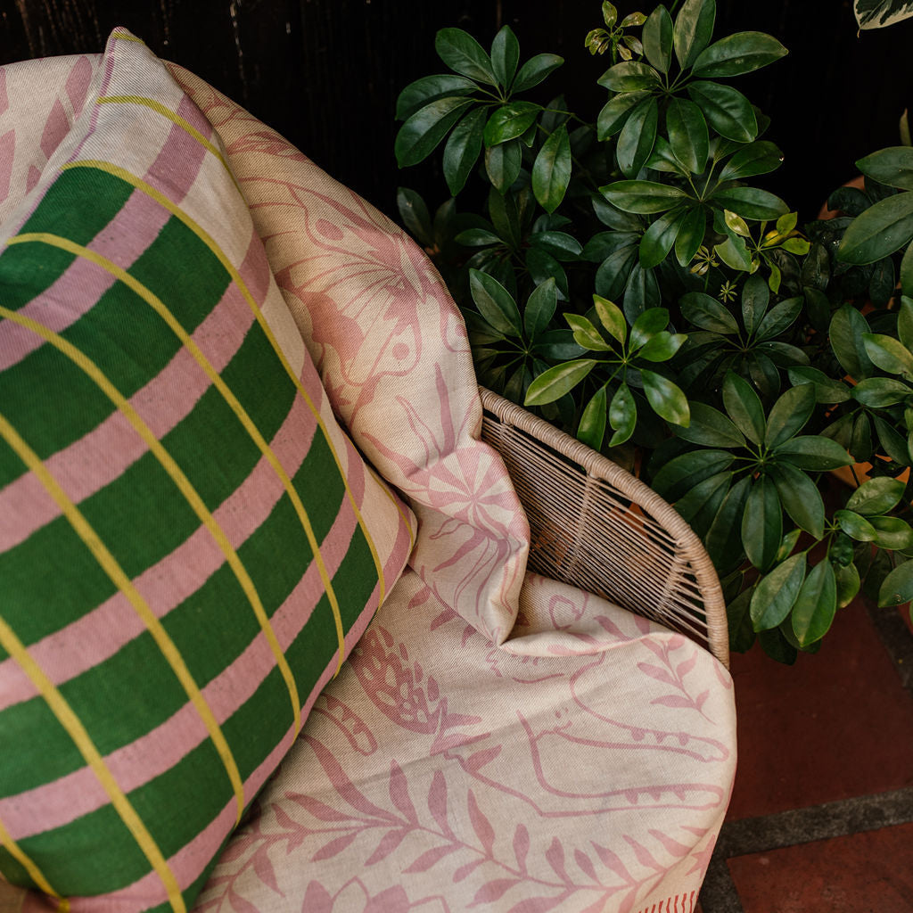 Aperol Maze Cushion - Green
