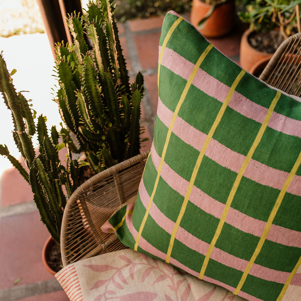 Aperol Maze Cushion - Green