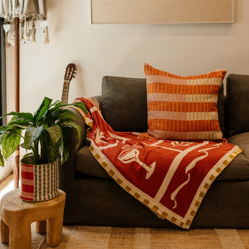 Paloma Haze Cushion - Orange