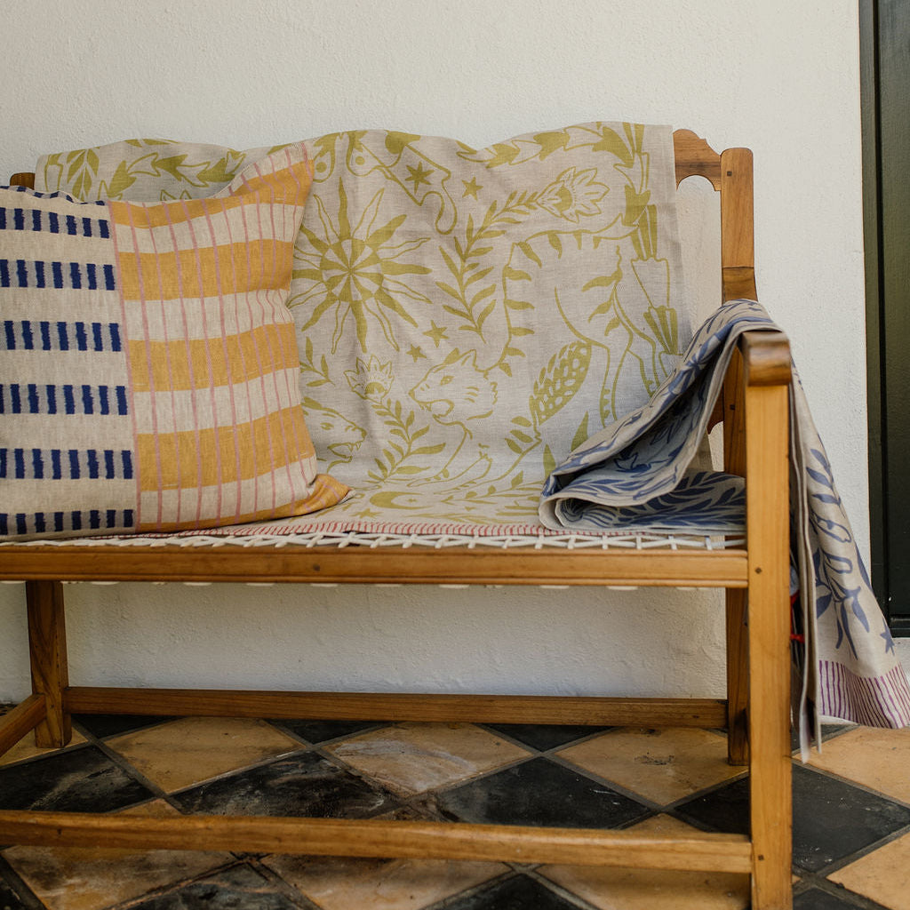 Enchanted Safari Throw - Chartreuse