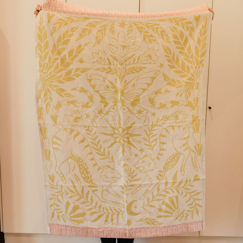 Enchanted Safari Throw - Chartreuse