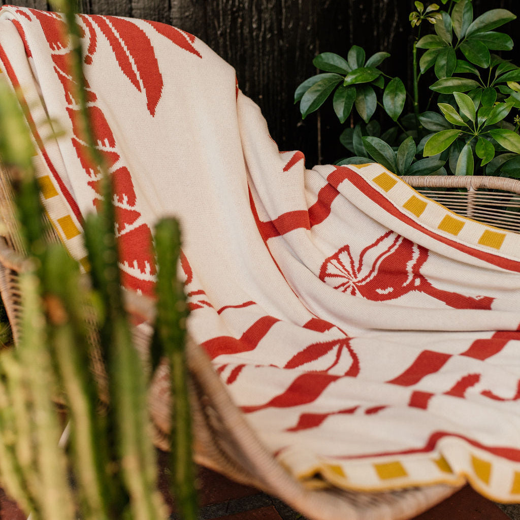 Aloha Throw - Burnt Orange