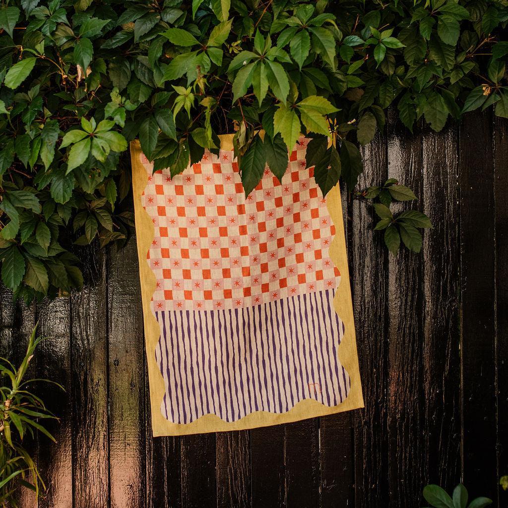 Electric Picnic Tea Towel - Chartreuse