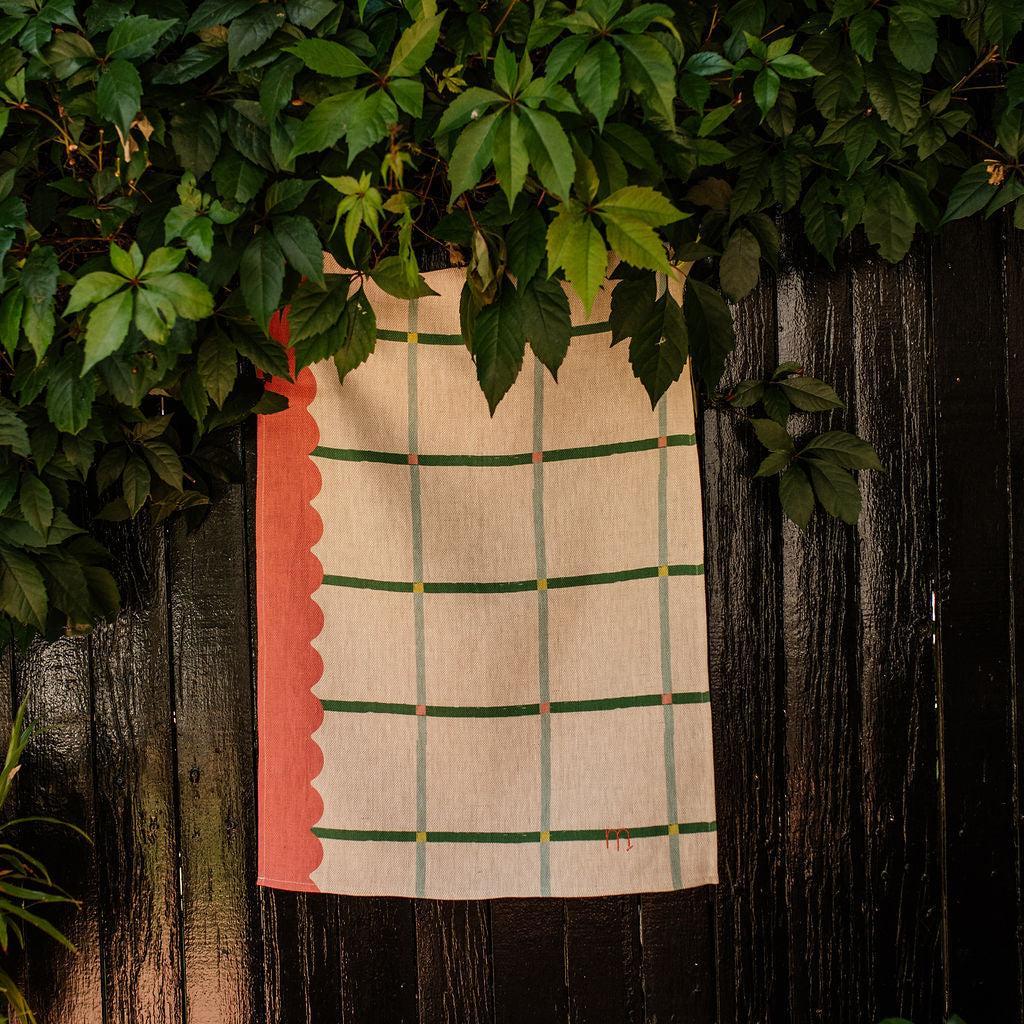 Feast Fiesta Tea Towel - Coral