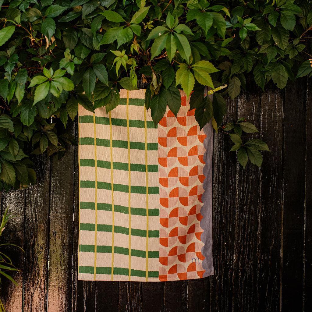 Feast Fiesta Tea Towel - Green