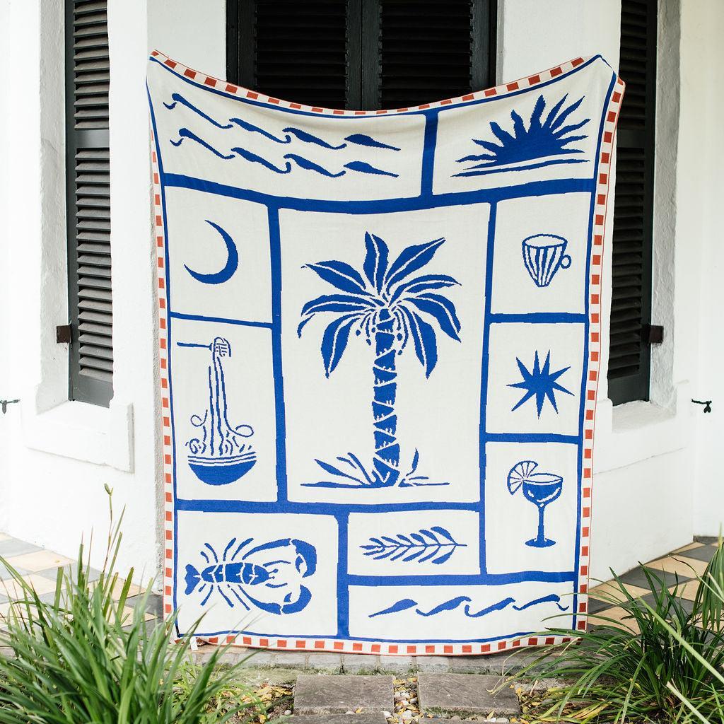 Aloha Throw - Blue