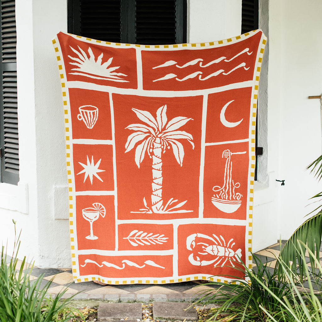 Aloha Throw - Burnt Orange