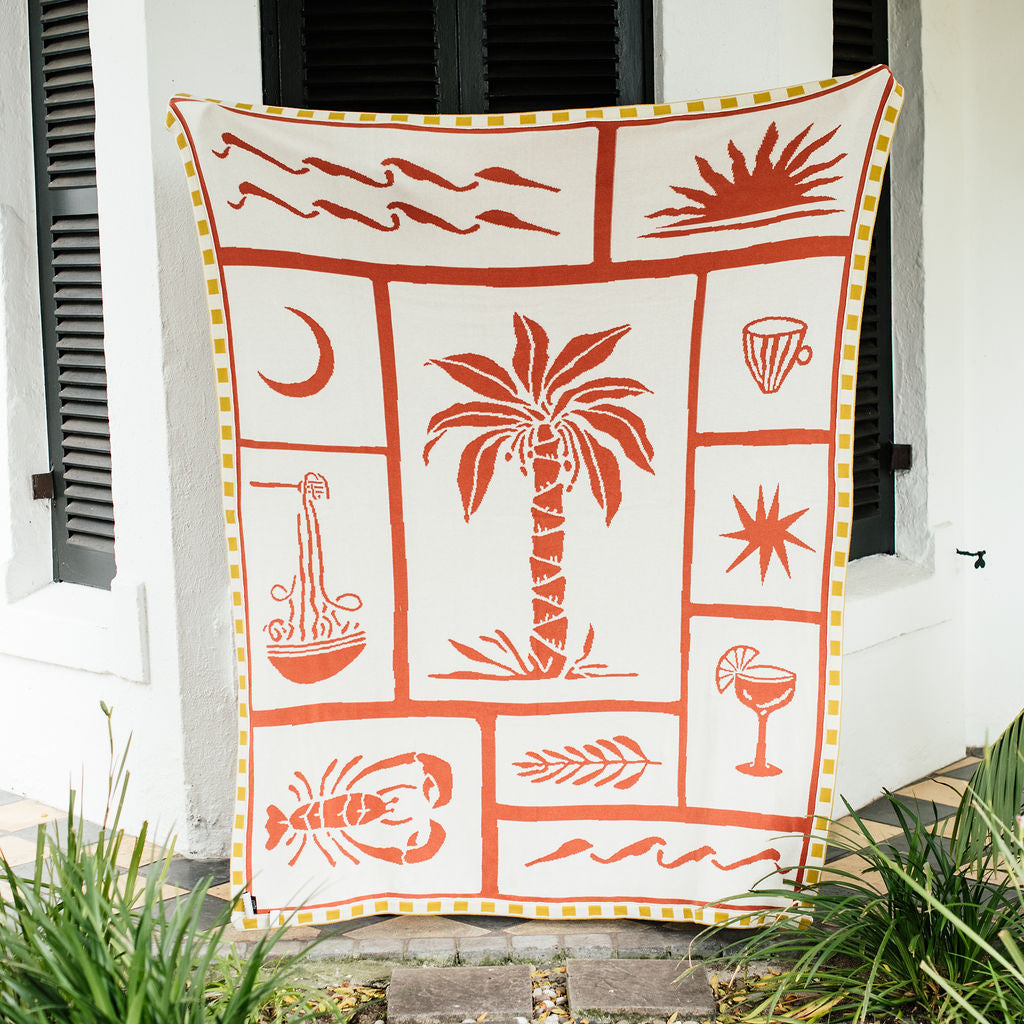 Aloha Throw - Burnt Orange