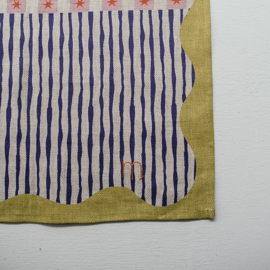 Electric Picnic Tea Towel - Chartreuse