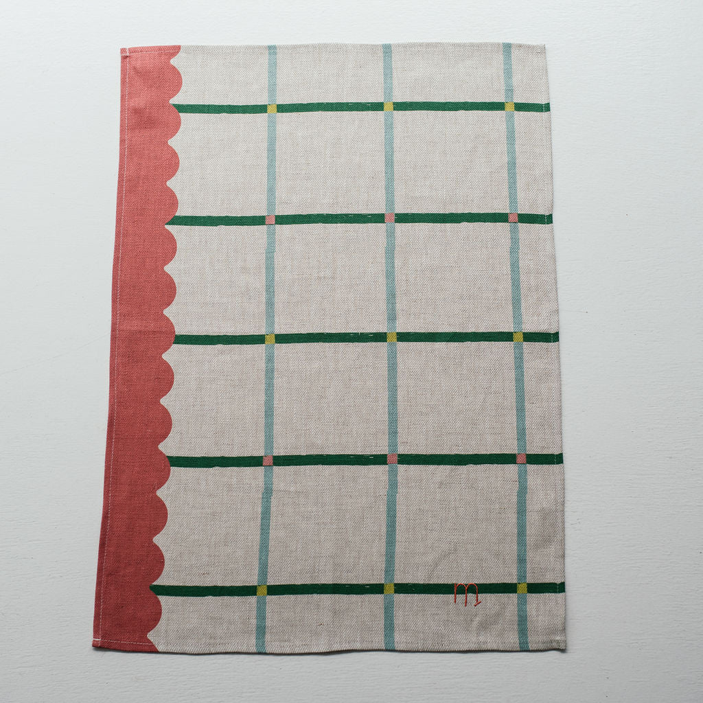 Feast Fiesta Tea Towel - Coral