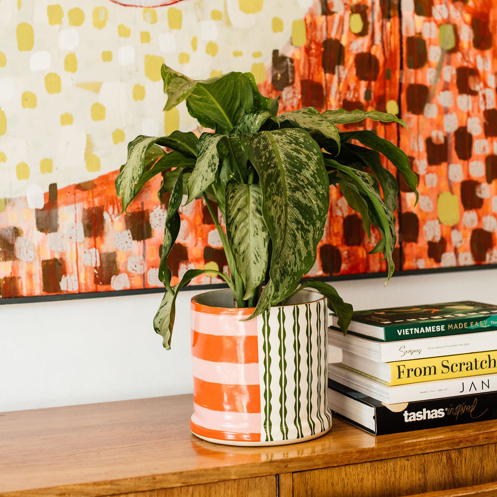 Kaleidoscope Plaid Planter