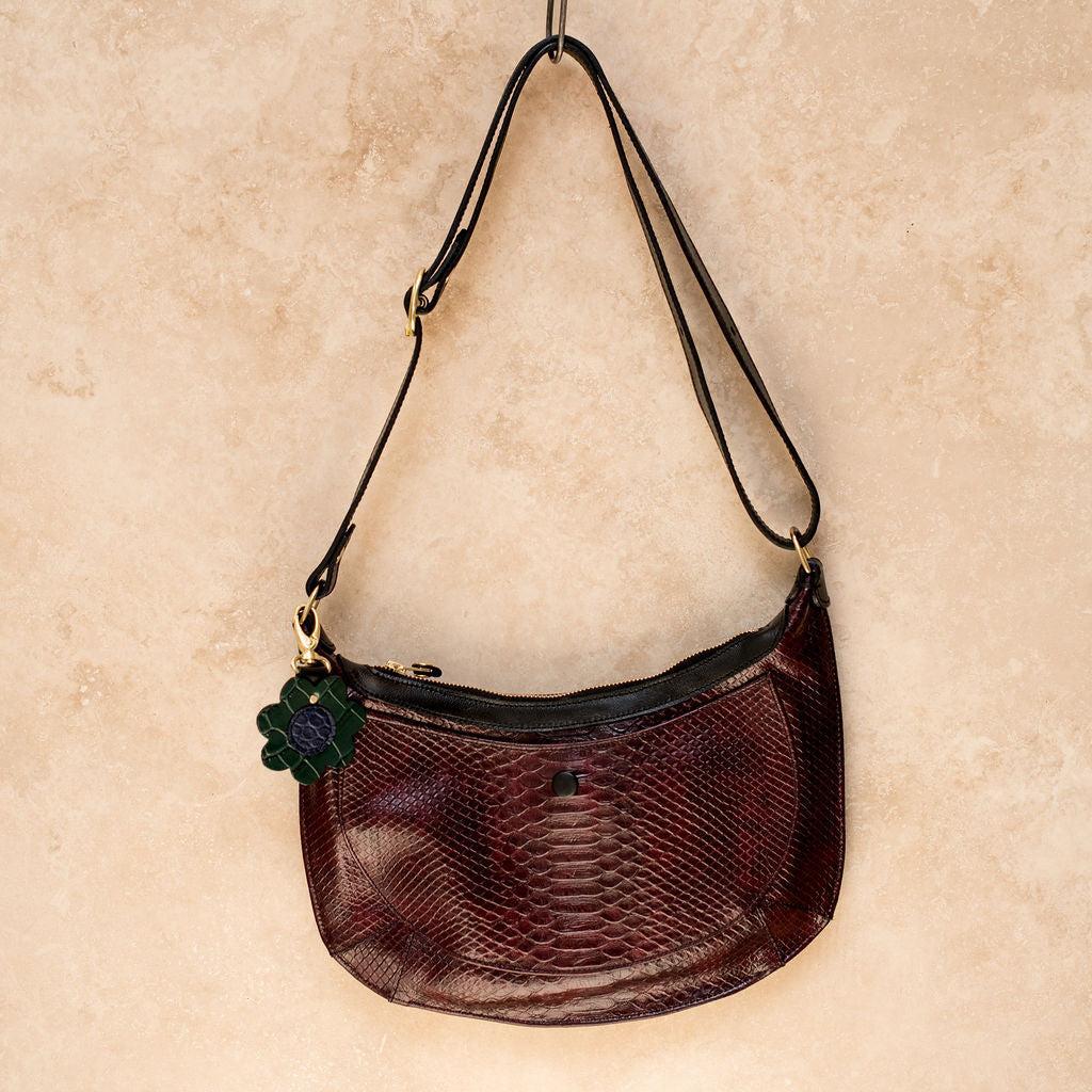 Izzie Bag - Burgundy Snake