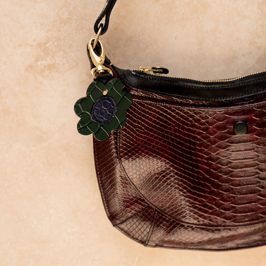 Izzie Bag - Burgundy Snake
