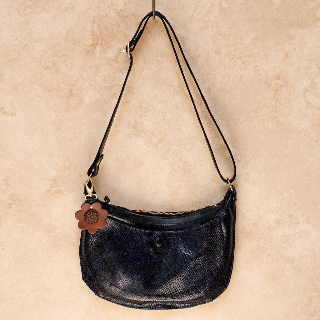 Izzie Bag - Navy Snake
