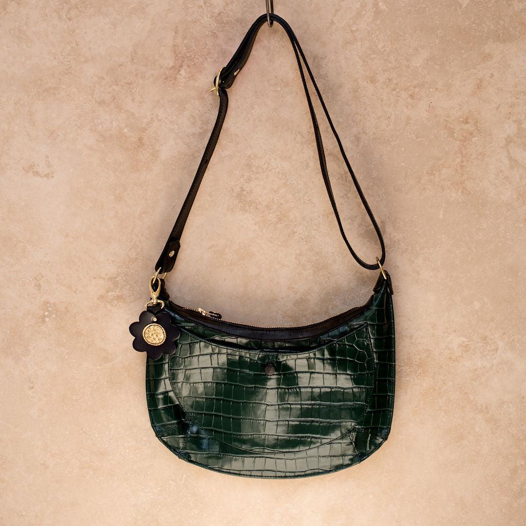 Izzie Bag - Croc Emerald