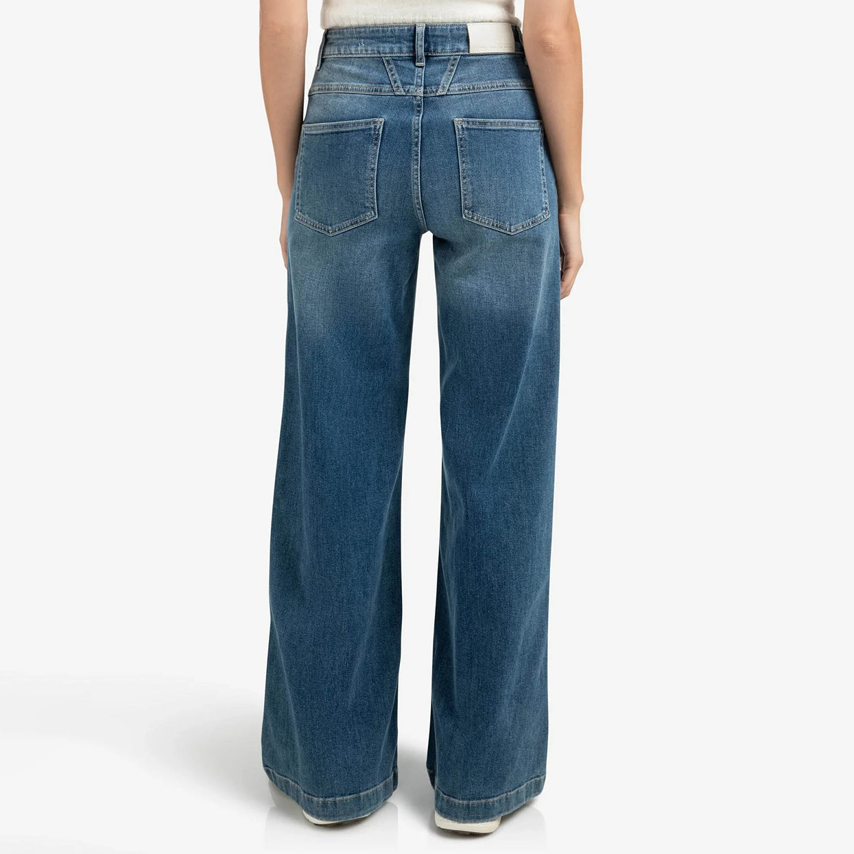 High-Waist Wide-Leg Jeans - Blue