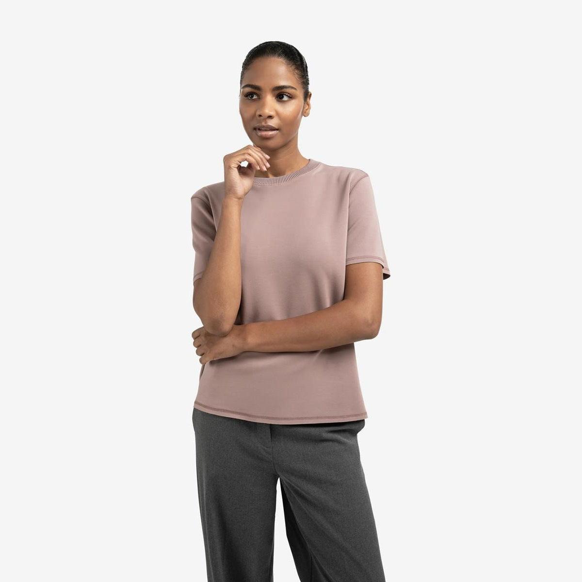 Short Sleeve Sweatshirt - Blush Pink